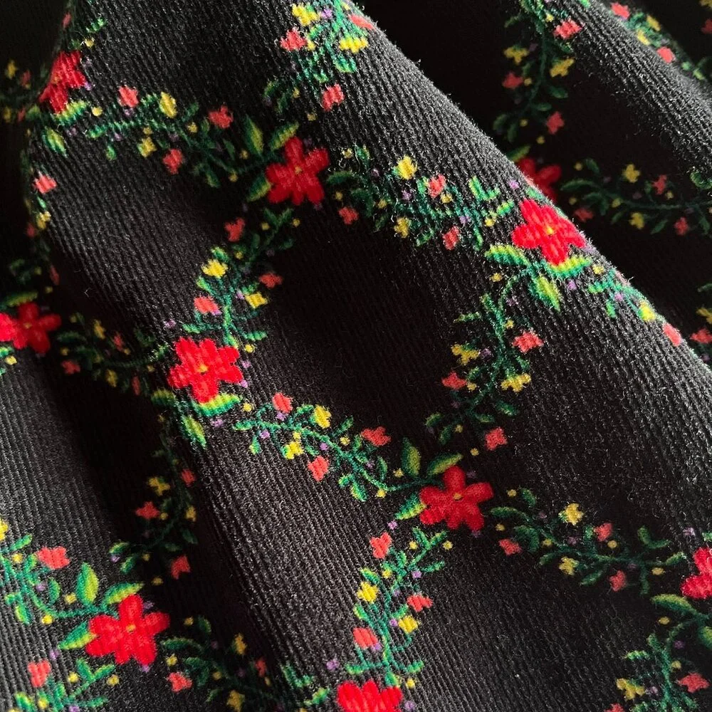 Gymboree vintage corduroy floral dress XX-Large 6/7